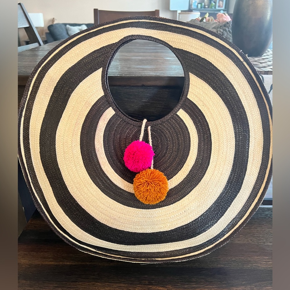 SOPHIE ANDERSON Adorada circle straw bag